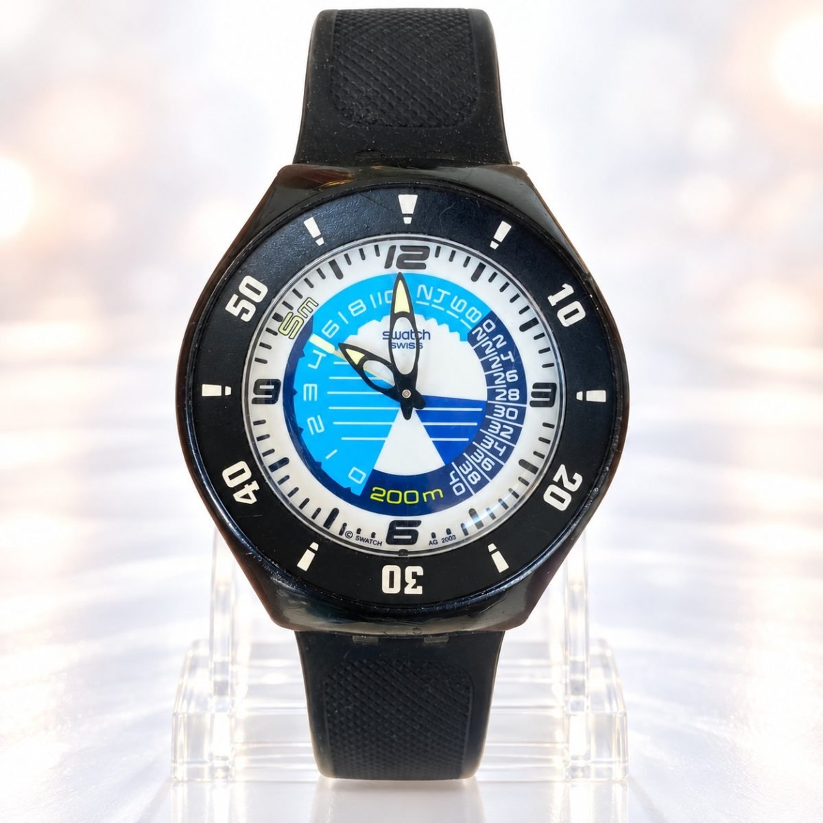 Swatch Scuba 200 m · esfera azul