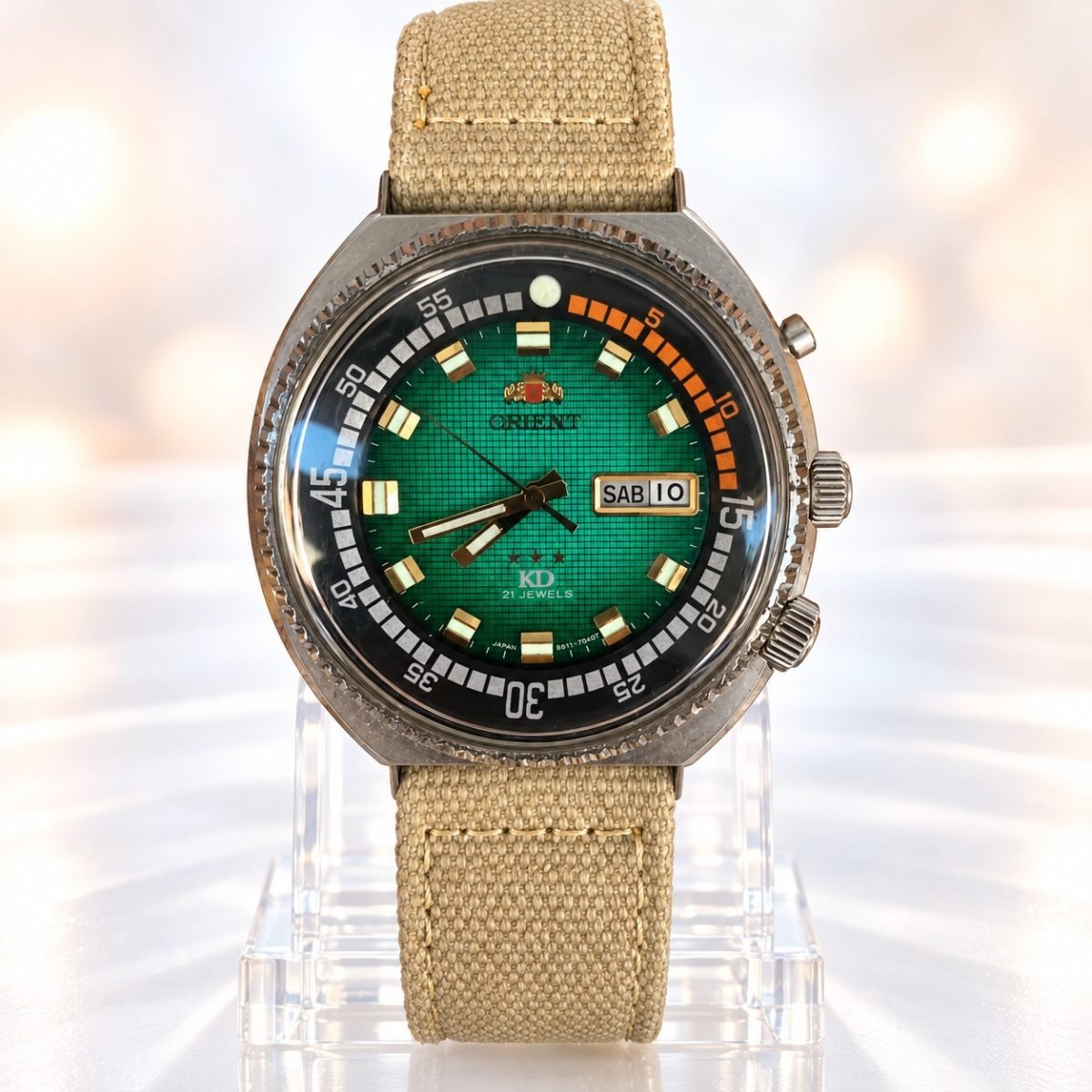 Orient King Diver Vintage Automático · esfera verde